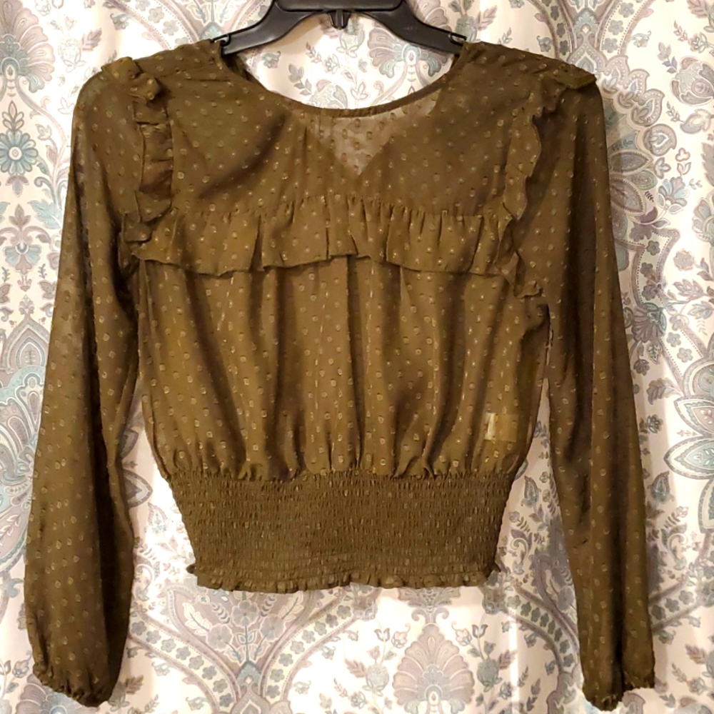 Army Green Blouse